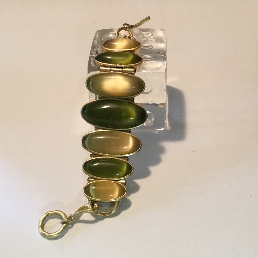 Green and yellow stone bracelet